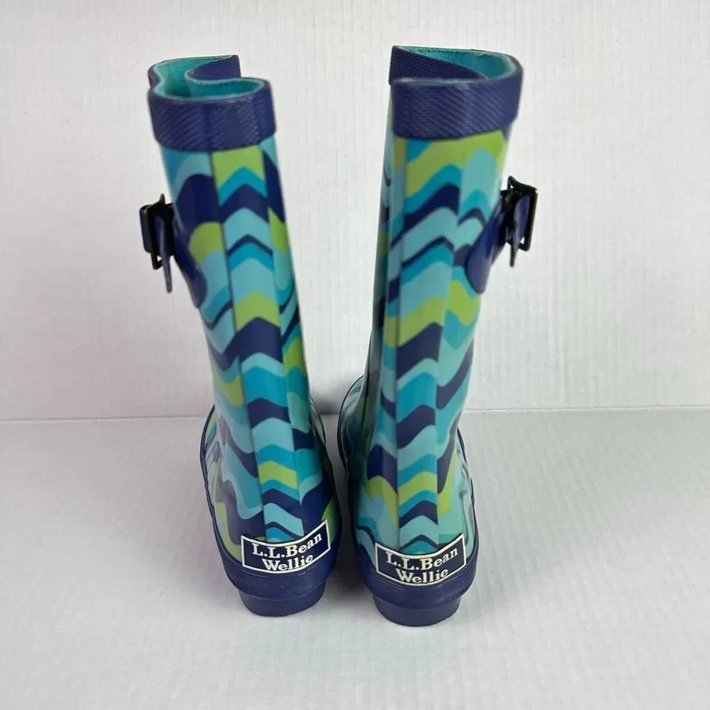 LL Bean Wellie Rainboots size 10 Blue